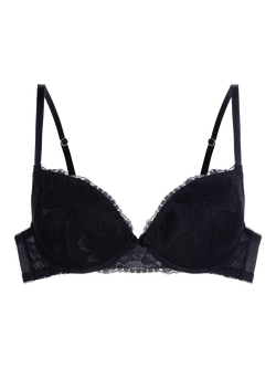 Dorina Perfect Lace Plunge Bra, Black - view 2, Black