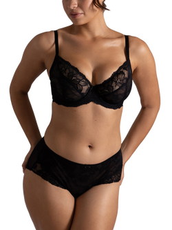 Dorina Perfect Lace Midi Knickers, Black