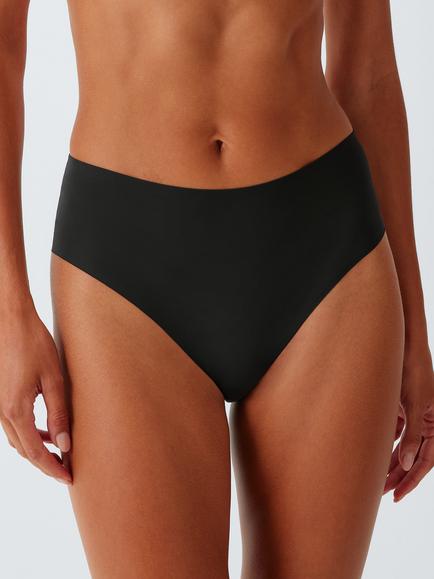 John Lewis No-VPL High Waist High Leg Knickers, Pack of 3, Black - view 2, Black
