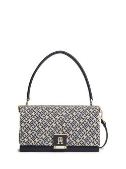 Tommy Hilfiger Monogram Jacquard Crossbody Bag, Navy Blue, Navy Blue