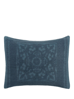 Pottery Barn Medallion Matelasse Quilted Duvet Cover, Indigo, Indigo