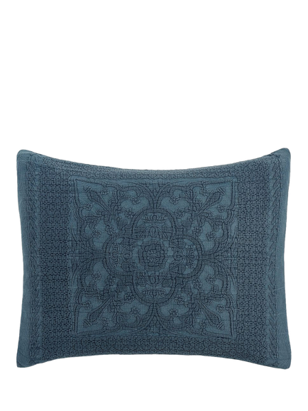 Pottery Barn Medallion Matelasse Quilted Duvet Cover, Indigo, Indigo
