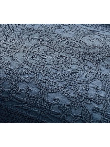 Pottery Barn Medallion Matelasse Quilted Duvet Cover, Indigo, Blue