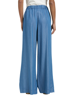 Smith & Soul Double Pleat Wide Leg Trousers, Denim - view 2, Denim