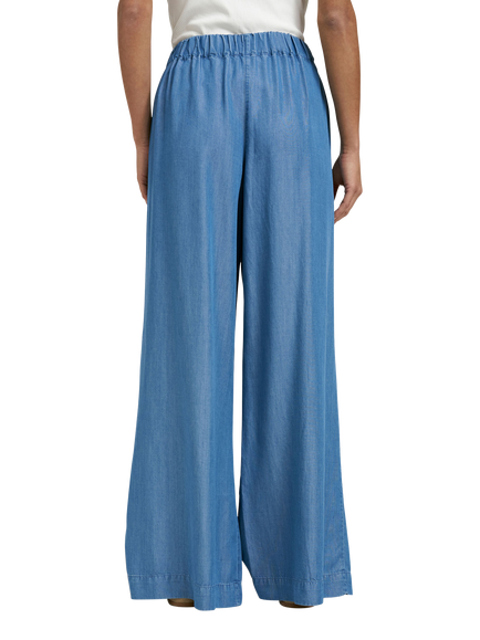 Smith & Soul Double Pleat Wide Leg Trousers, Denim - view 2, Denim