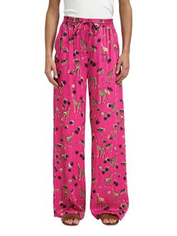Smith & Soul Giraffe Print Trousers, Fuchsia Print, Fuchsia Print