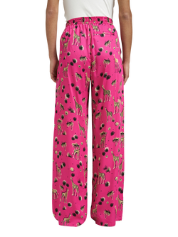 Smith & Soul Giraffe Print Trousers, Fuchsia Print - view 2, Fuchsia Print