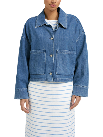 Smith & Soul Boxy Oversized Denim Jacket, Blue, Blue