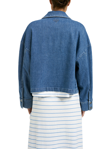 Smith & Soul Boxy Oversized Denim Jacket, Blue - view 2, Blue