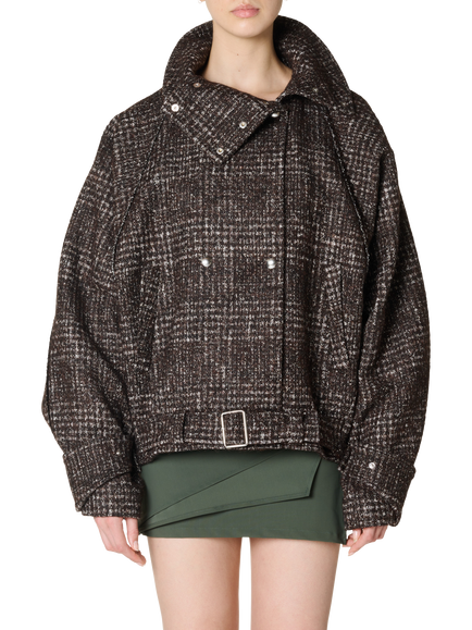 IRO Inja Short Tweed Trench Coat, Brown, Brown