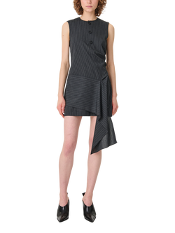 IRO Klea Asymmetric Dress, Grey - view 2, Grey