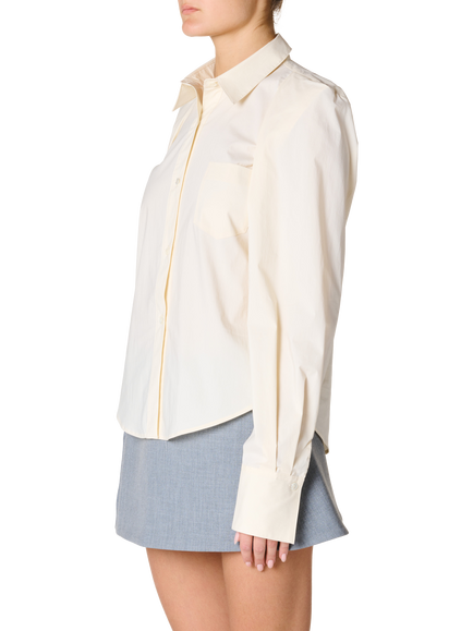 IRO Lizbeth Cotton Blend Shirt, Vanilla - view 2, Vanilla