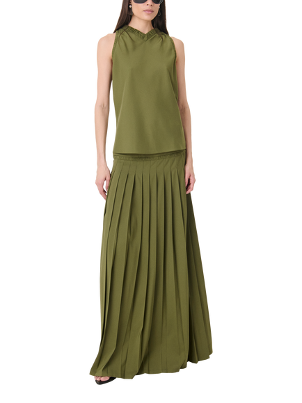IRO Anxa Sleeveless V-Neck Blouse, Green - view 2, Green