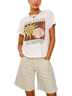 Rails Classic Crew Neck Cotton T-Shirt, San Tropez, San Tropez