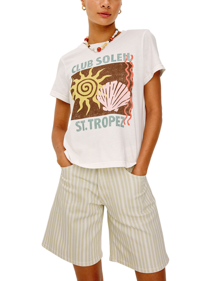 Rails Classic Crew Neck Cotton T-Shirt, San Tropez, San Tropez