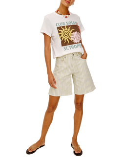 Rails Classic Crew Neck Cotton T-Shirt, San Tropez - view 2, San Tropez