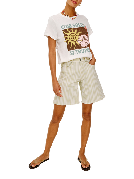 Rails Classic Crew Neck Cotton T-Shirt, San Tropez - view 2, San Tropez