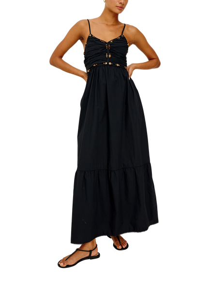 Rails Ivana Sleeveless Cotton Maxi Dress, Black, Black