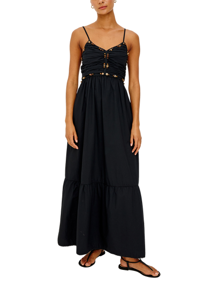Rails Ivana Sleeveless Cotton Maxi Dress, Black - view 2, Black