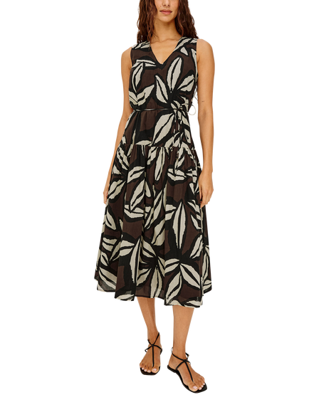 Rails Maeve Floral Print Sleeveless Midi Dress, Cocoa Floral - view 2, Cocoa Floral