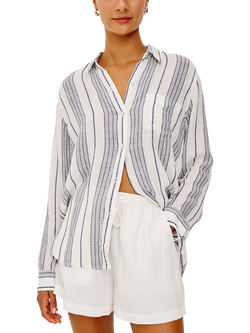 Rails Charli Striped Linen Blend Shirt, Salino Stripe, Salino Stripe