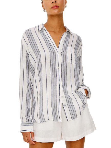Rails Charli Striped Linen Blend Shirt, Salino Stripe - view 2, Salino Stripe