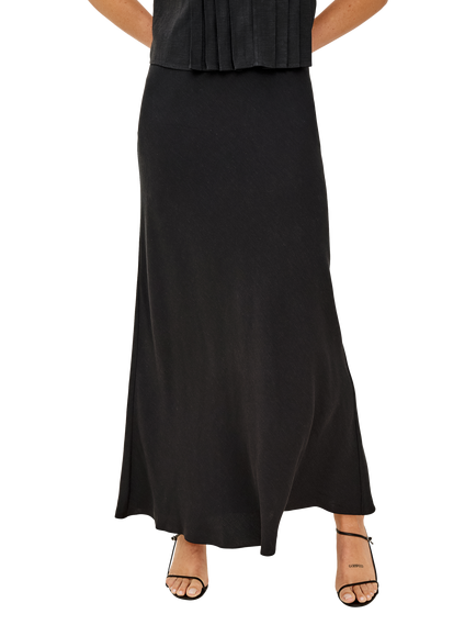 Rails Romina Maxi Skirt, Black, Black Linen