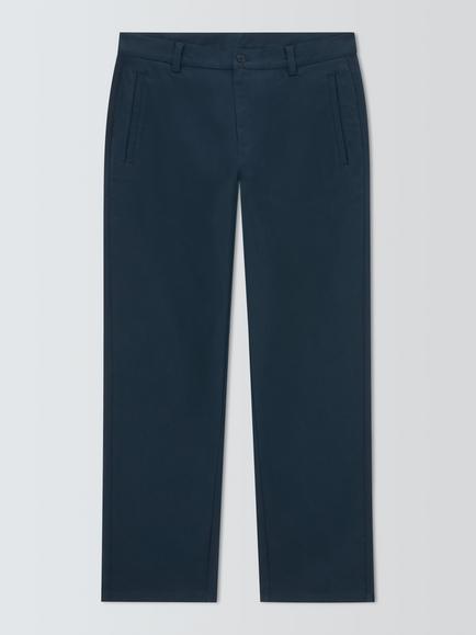Kin Easy Cotton Rich Trousers, Navy, Navy