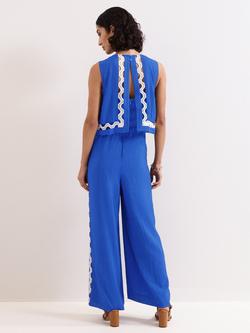 Phase Eight Aubrey Sleeveless Jumpsuit, Blue - view 2, Blue