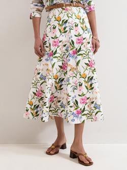 Phase Eight Piper Skirt, Ivory/Multi, Ivory/Multi