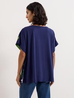 Phase Eight Brianna Floral Top, Navy - view 2, Navy