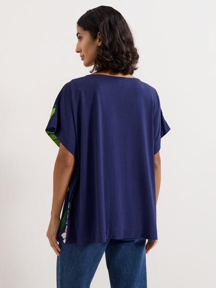 Phase Eight Brianna Floral Top, Navy - view 2, Navy