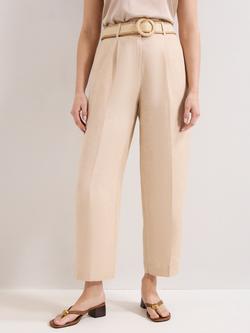 Phase Eight Elena Linen Blend Trousers, Neutral, Neutral