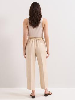Phase Eight Elena Linen Blend Trousers, Neutral - view 2, Neutral