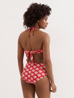 Phase Eight Shell Print Bikini Bottoms, Red - view 2, Red