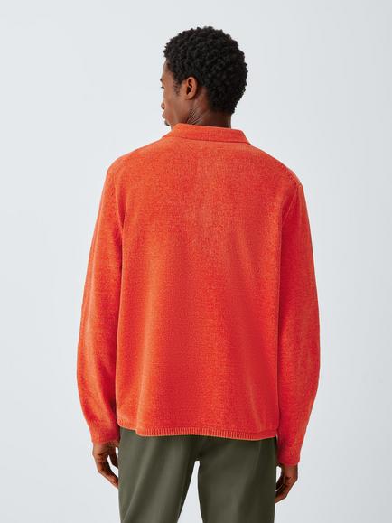 Kin Chenille Polo Shirt, Red Clay - view 2, Red Clay