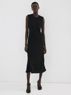 Mango Sleeveless Midi Dress, Black, Black