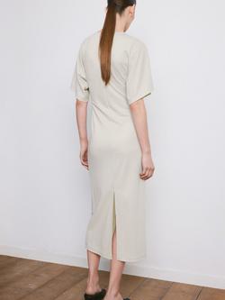 Mango Twist Knot T-Shirt Dress, Beige - view 2, Beige