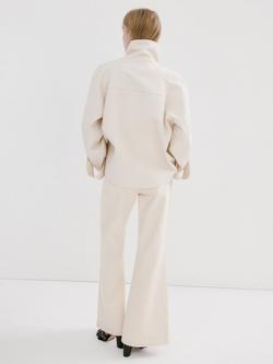 Mango Mid Rise Flared Jeans, Beige - view 2, Beige