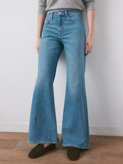 Mango Mid Rise Flared Jeans, Mid Denim, Mid Denim