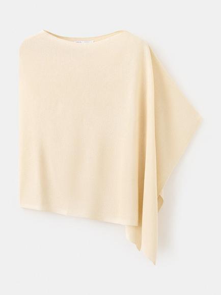 Mango Boat Neck Asymmetric Knit Top, Pastel Yellow, Pastel Yellow