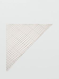 Mango Lightweight Polka Dot Scarf, Beige, Beige