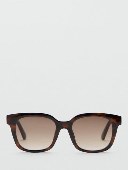 Mango Square Frame Sunglasses, Chocolate - view 2, Chocolate