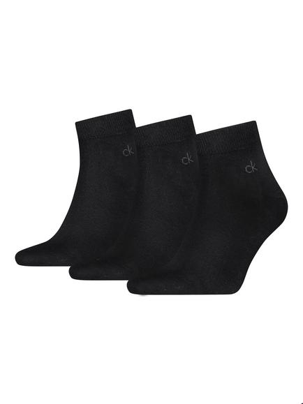 Calvin Klein Cotton Blend Quarter Socks, Black