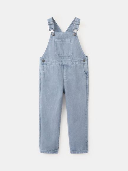 Mango Kids' Denim Dungarees, Blue, Blue