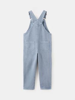 Mango Kids' Denim Dungarees, Blue - view 2, Blue