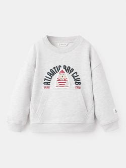 Mango Kids' Graphic Print Sweatshirt, Light Grey, Light Grey