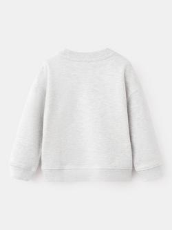 Mango Kids' Graphic Print Sweatshirt, Light Grey - view 2, Light Grey