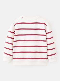 Mango Kids' Cotton Striped Sweatshirt, Red - view 2, Red