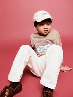 Mango Kids' Graphic Print Sweatshirt, Taupe - view 2, Taupe